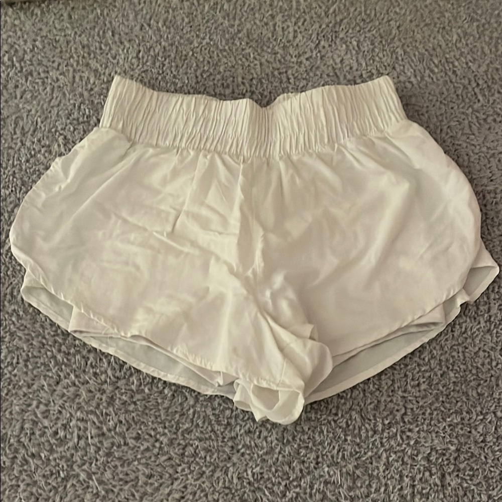 Women's White Athletic Shorts